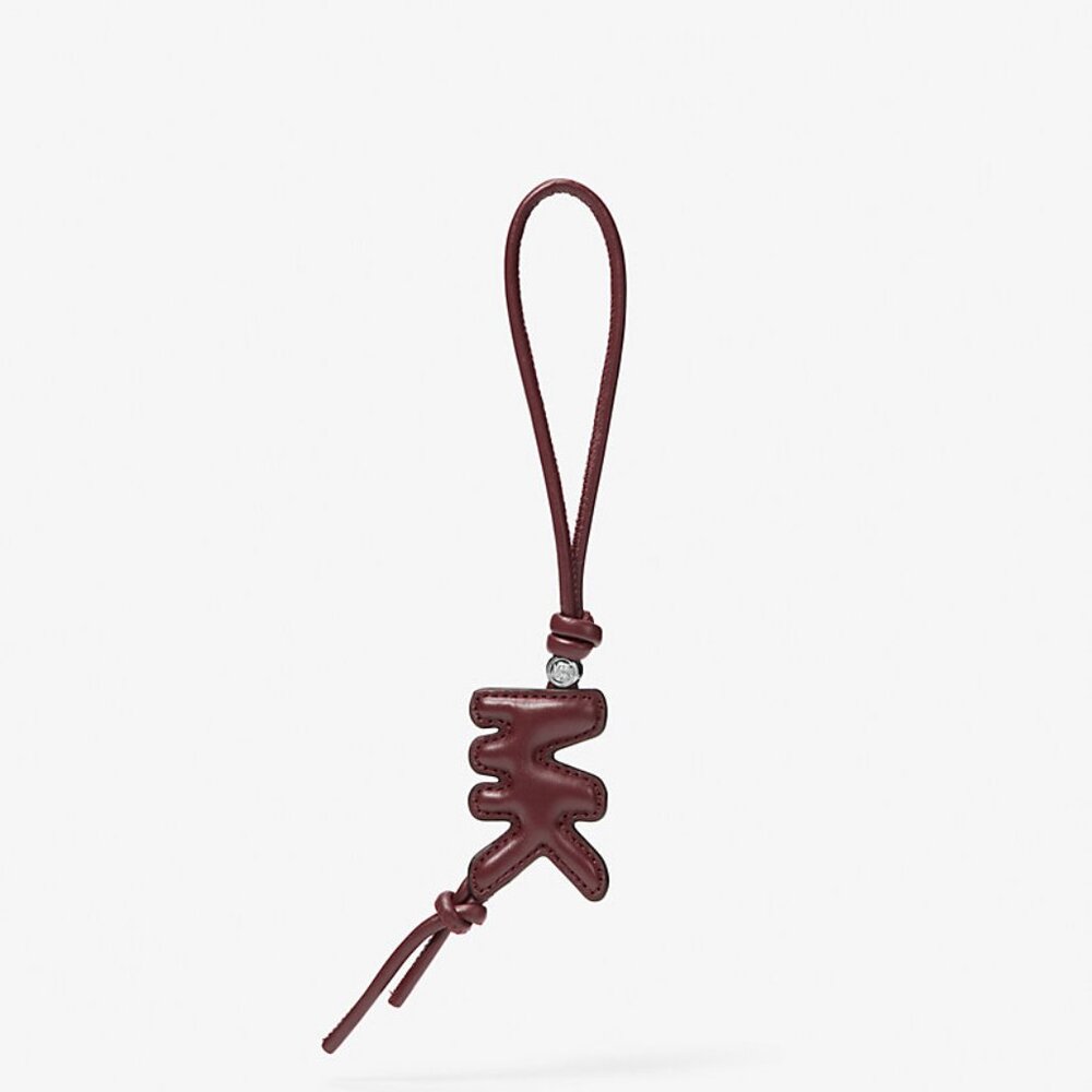 MICHAEL Michael Kors Puffy Logo Leather Bag Charm NIB